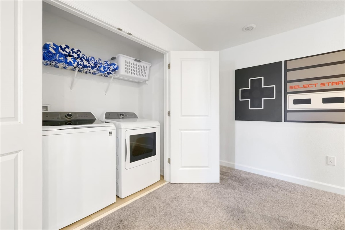 In home laundry closet lets you give your clothes a refresh when you're ready for it.