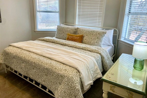Farmhouse bedroom 5, king bed and private full bath