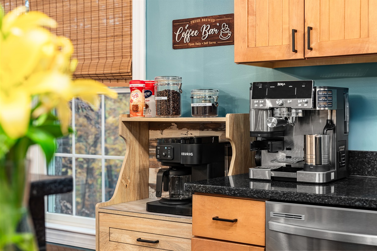 From lattes to cappuccinos, our Ninja espresso station has your caffeine fix covered.