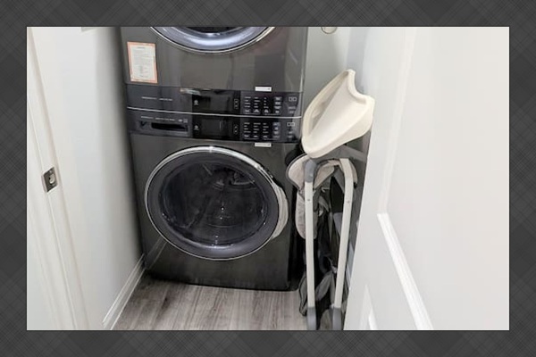 Guests also have an adjustable high chair to use. 