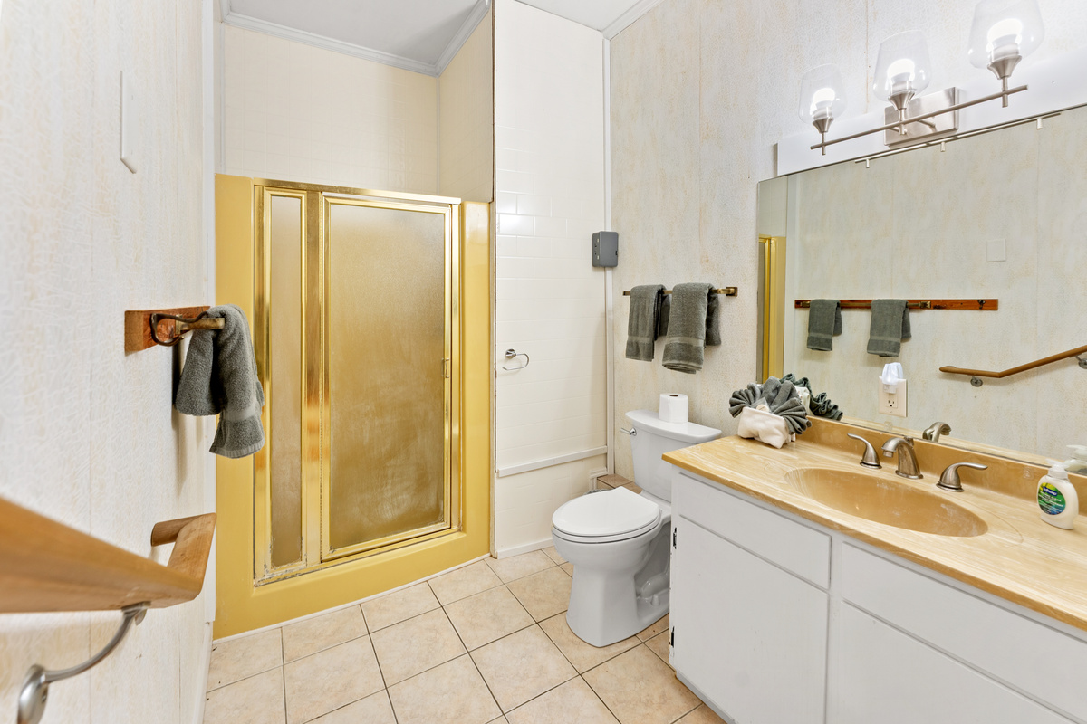 4rd Bathroom  lower level with stand alone shower