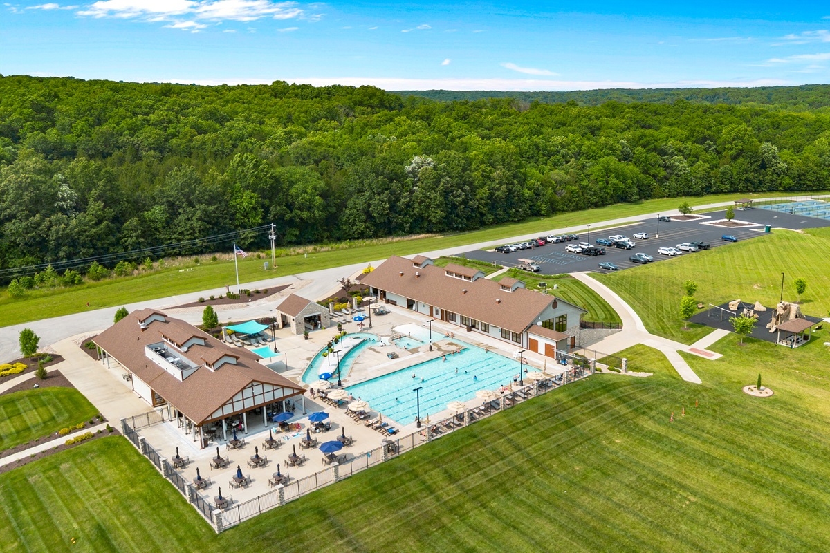 Charrette Creek Pool, playground and pickle ball