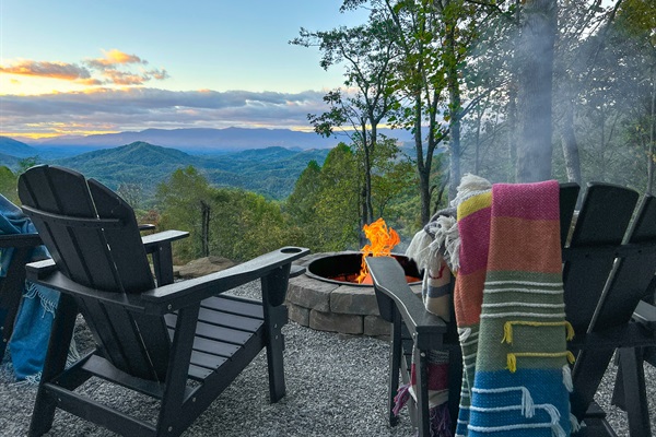 Cozy up with a blanket by the fire for the perfect evening.
