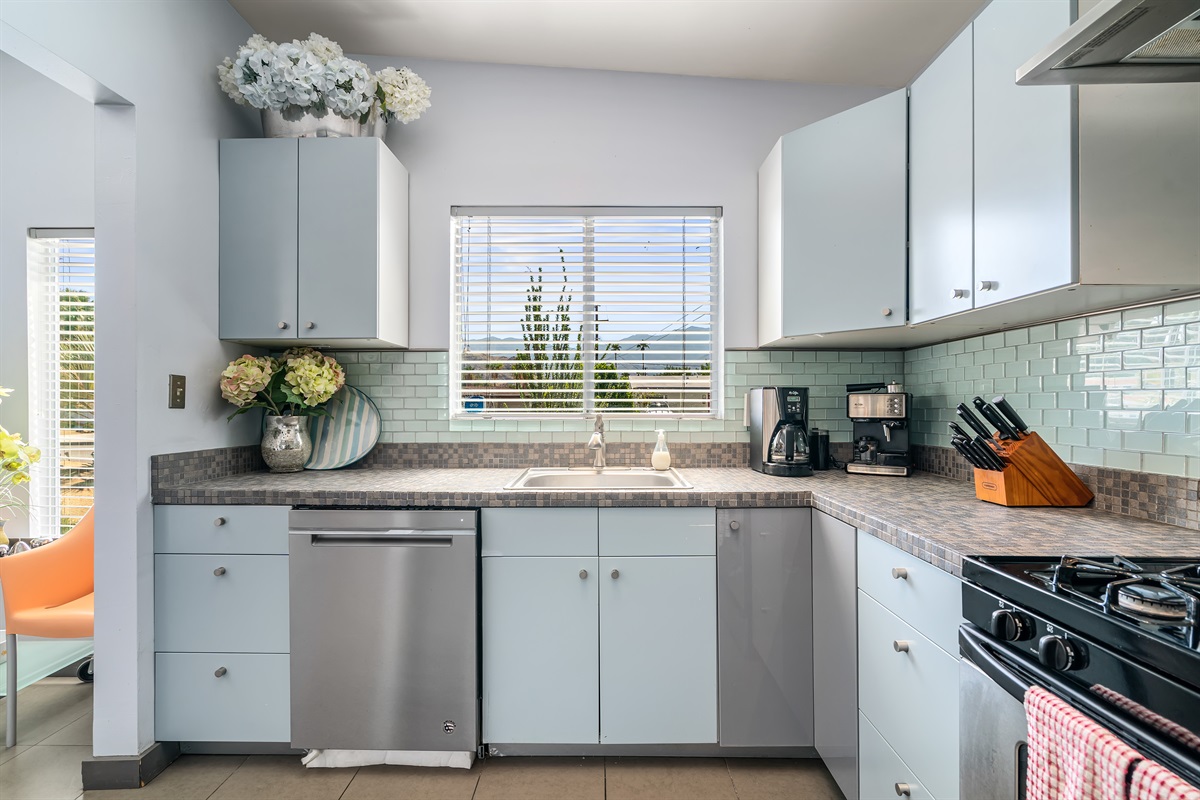 view from kitchen window