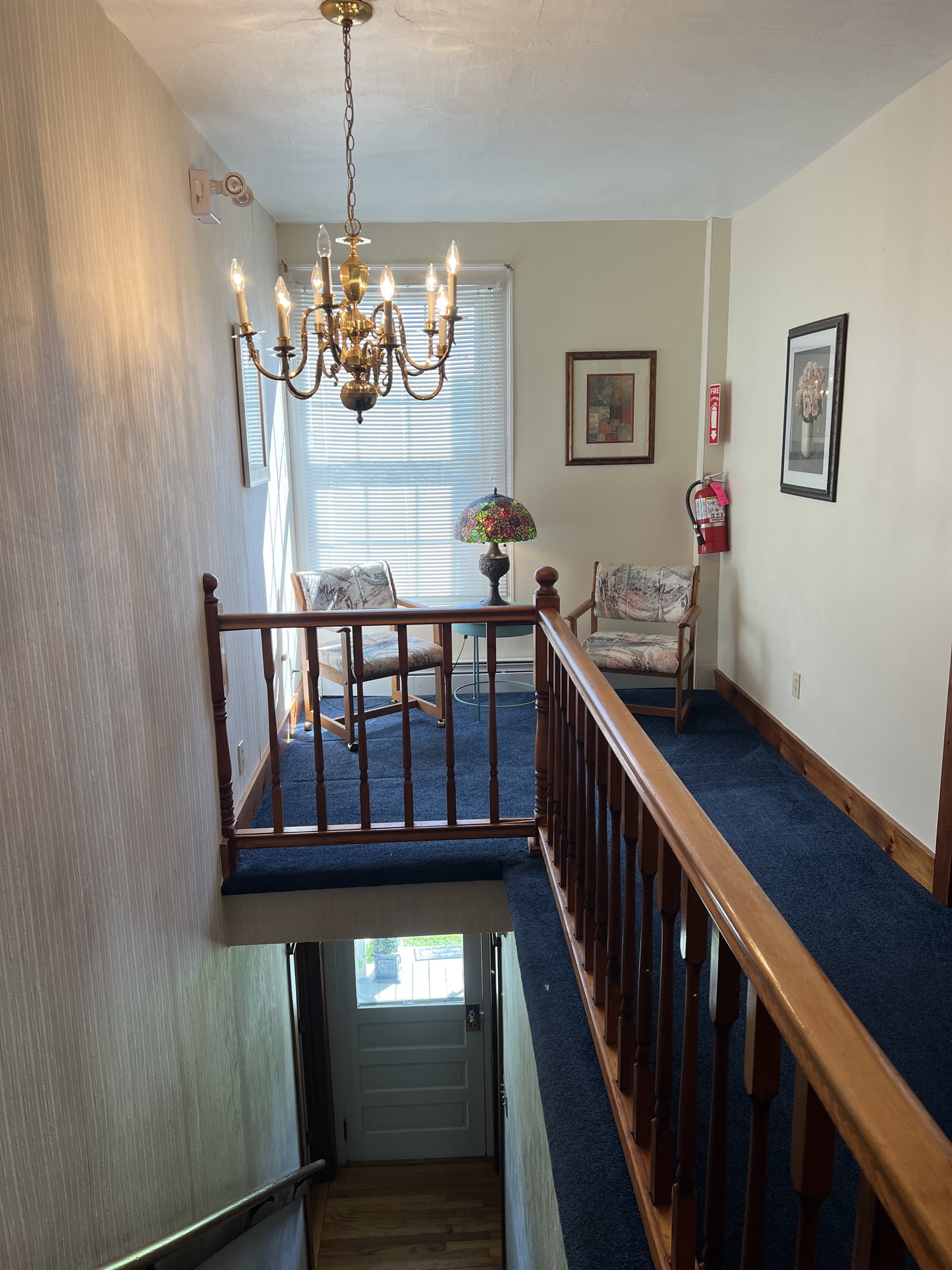 Dandelion main stairwell and sitting area on the landing.