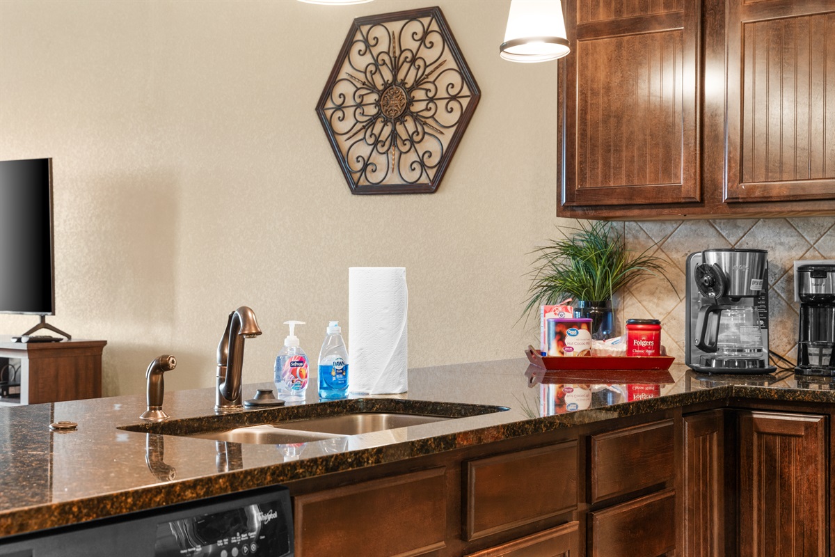 A few thoughtful kitchen details make the space feel practical as well as polished.