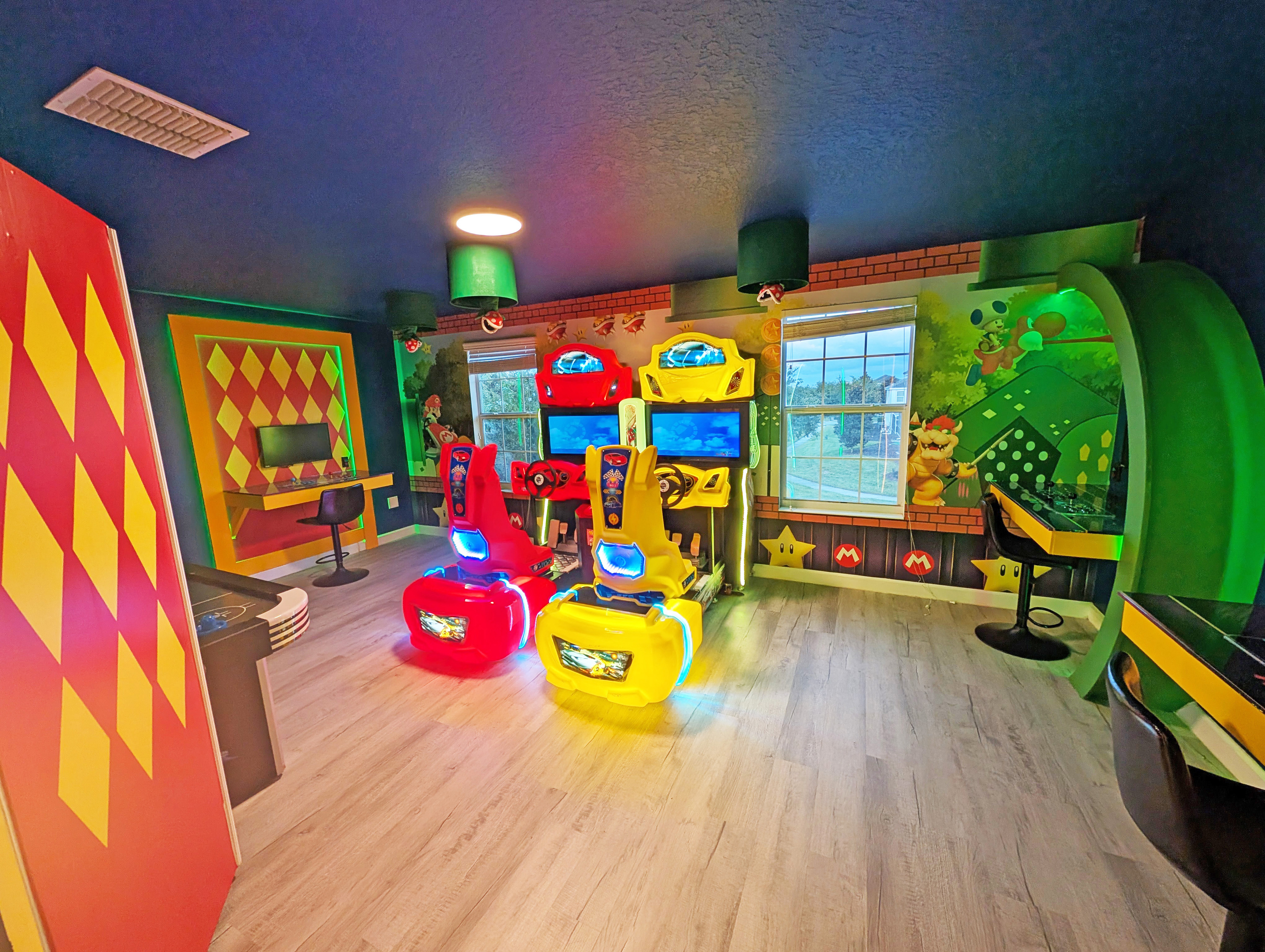 Welcome To Adventure Awaits 2!  Super Mario Theme Game Room - NEW Arcade Games!