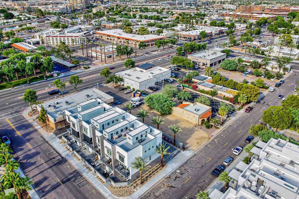 Aerial view of property