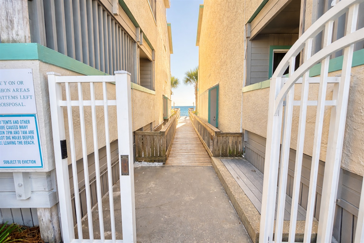 Private beach access steps away!