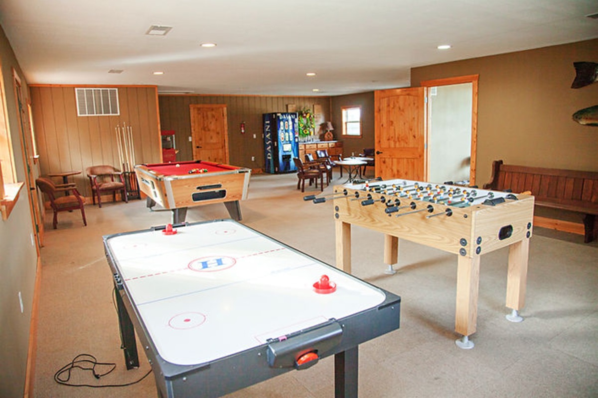 Game room at the community building
