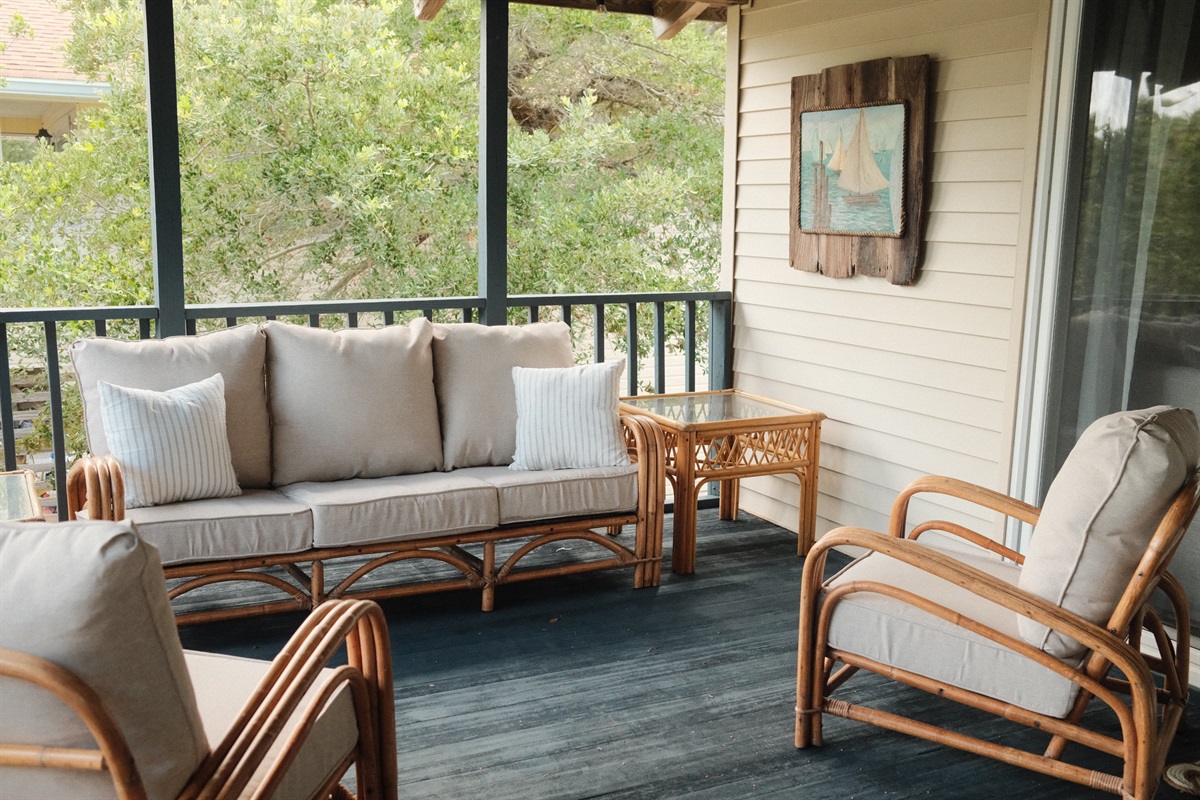 Your spot for morning coffee, mid day naps, and evening cocktails.