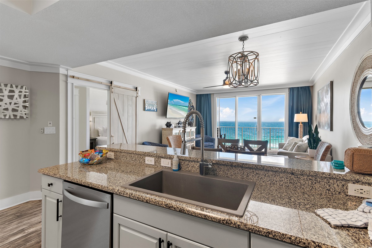 Imagine preparing a meal in this remodeled kitchen with this incredible view! Fully Stocked with Air Fryer, Crock Pot, and More than Just the Basics!