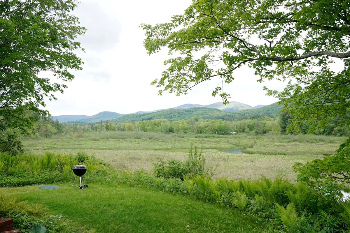 Outdoor grilling area with fantastic views.