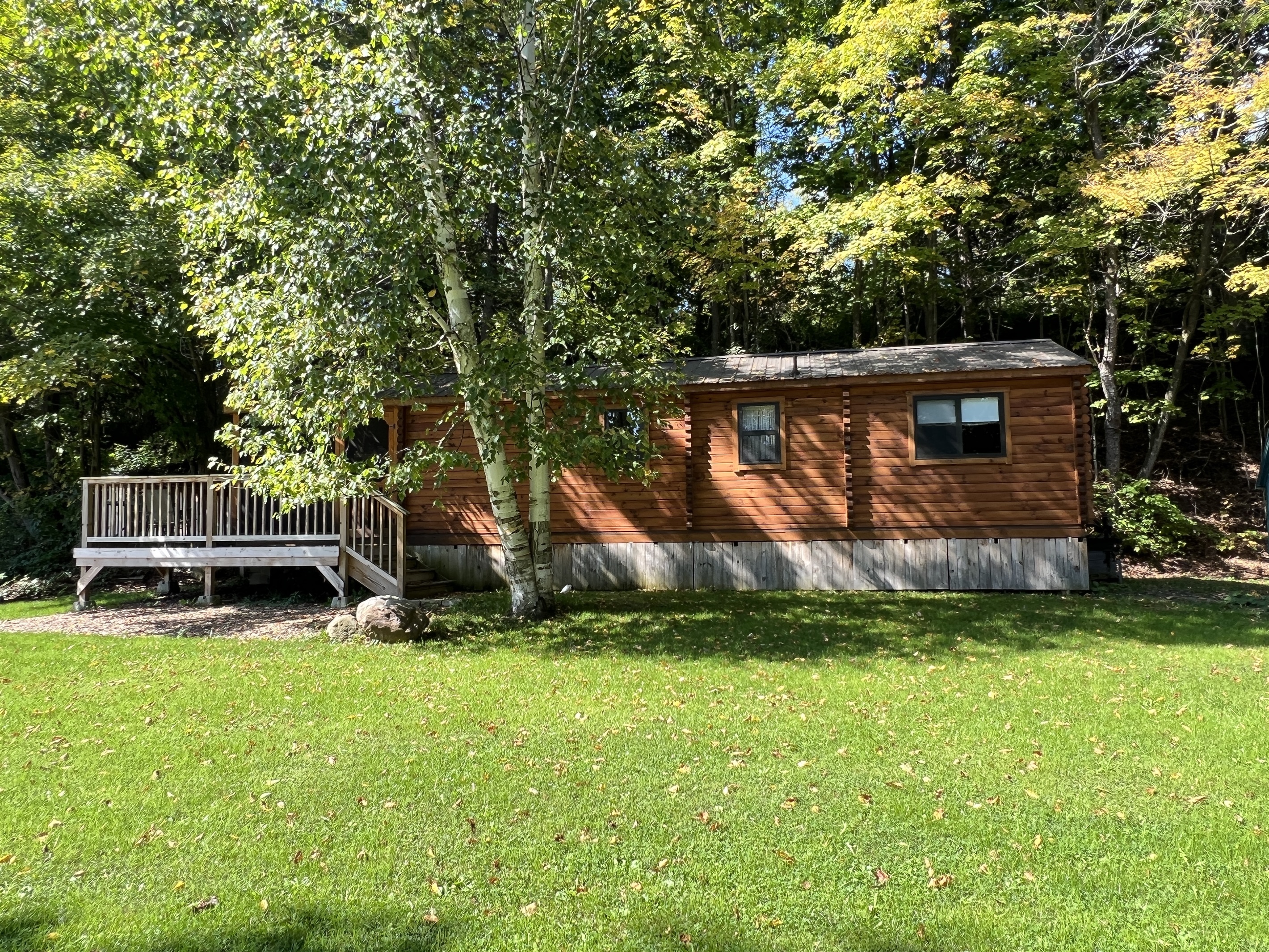 Terrace Lawn Cabin nestled in the trees
