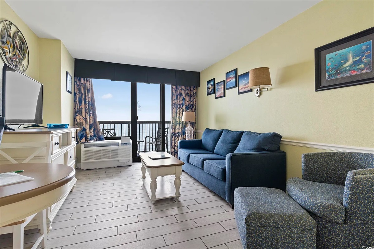 Stylish and comfortable living room designed for relaxation