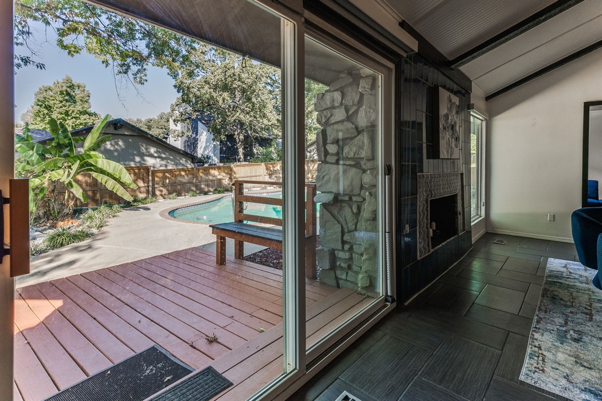Sliding Door to Backyard