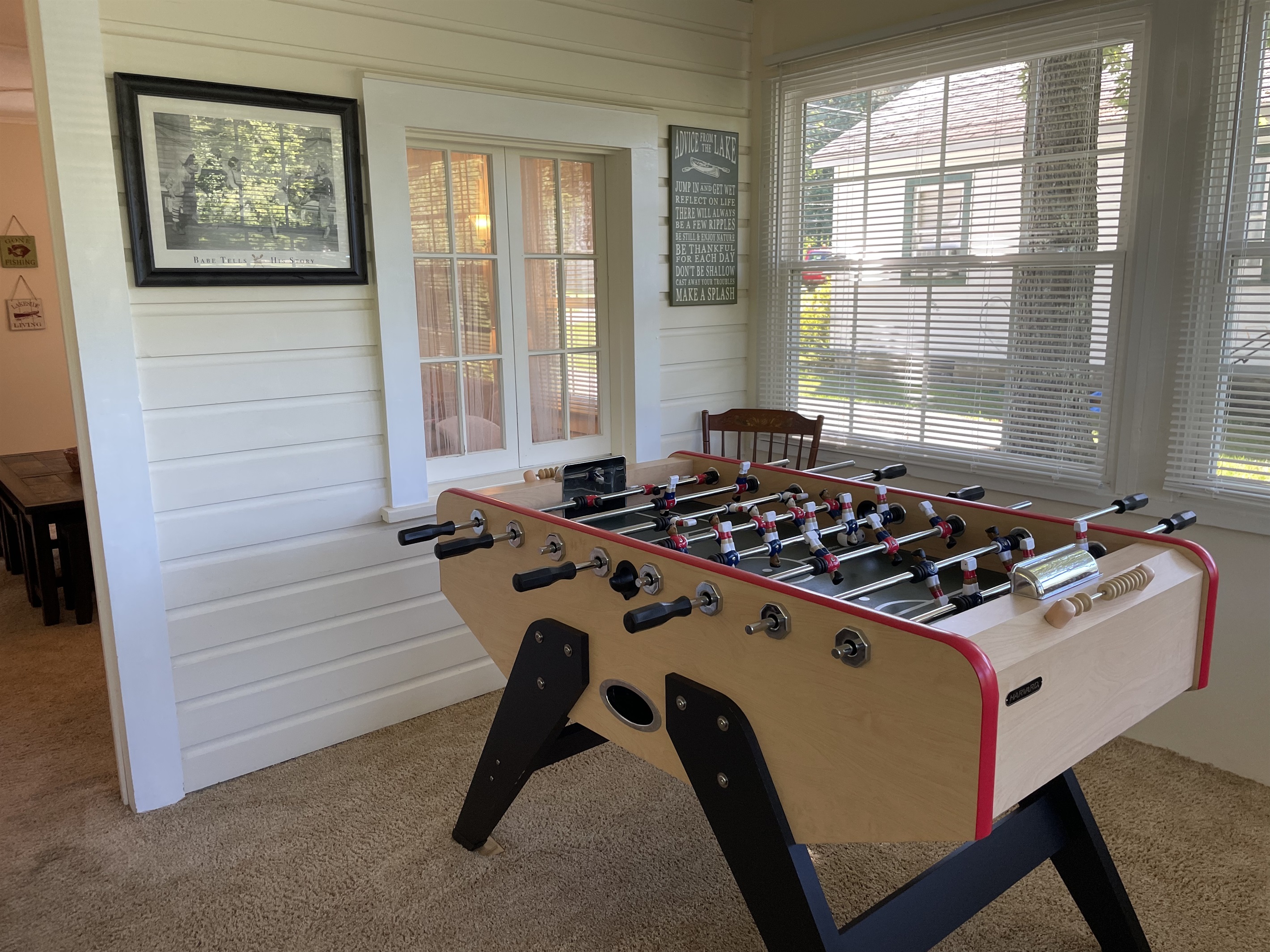 Sunroom with Foosball