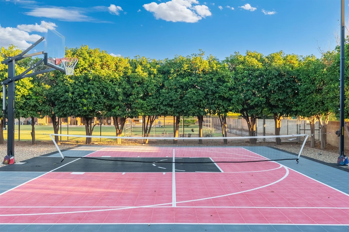 The versatile court provides the perfect space for both casual games and full-on tournaments.


