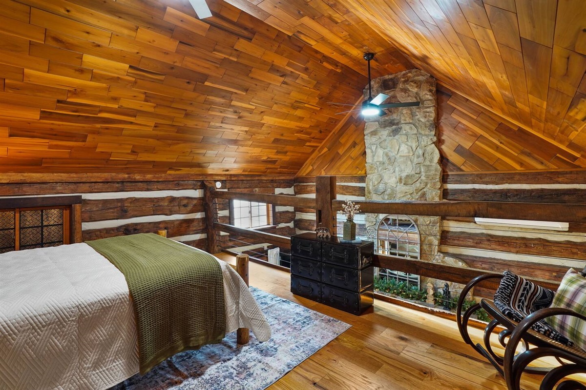 A snug spot for a little reading before bedtime!