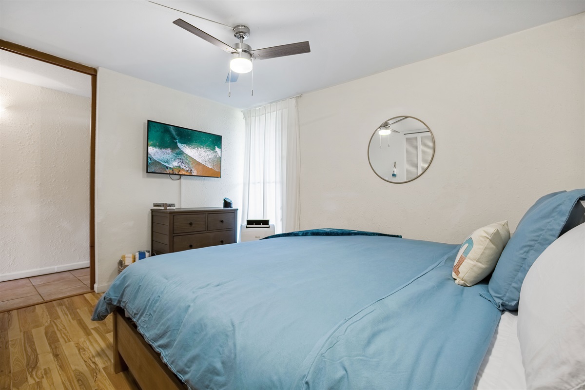 Relaxing Bedroom with TV