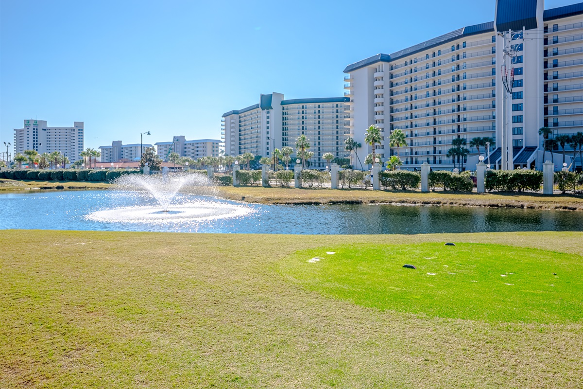 Gorgeous water fountain just outside our patio