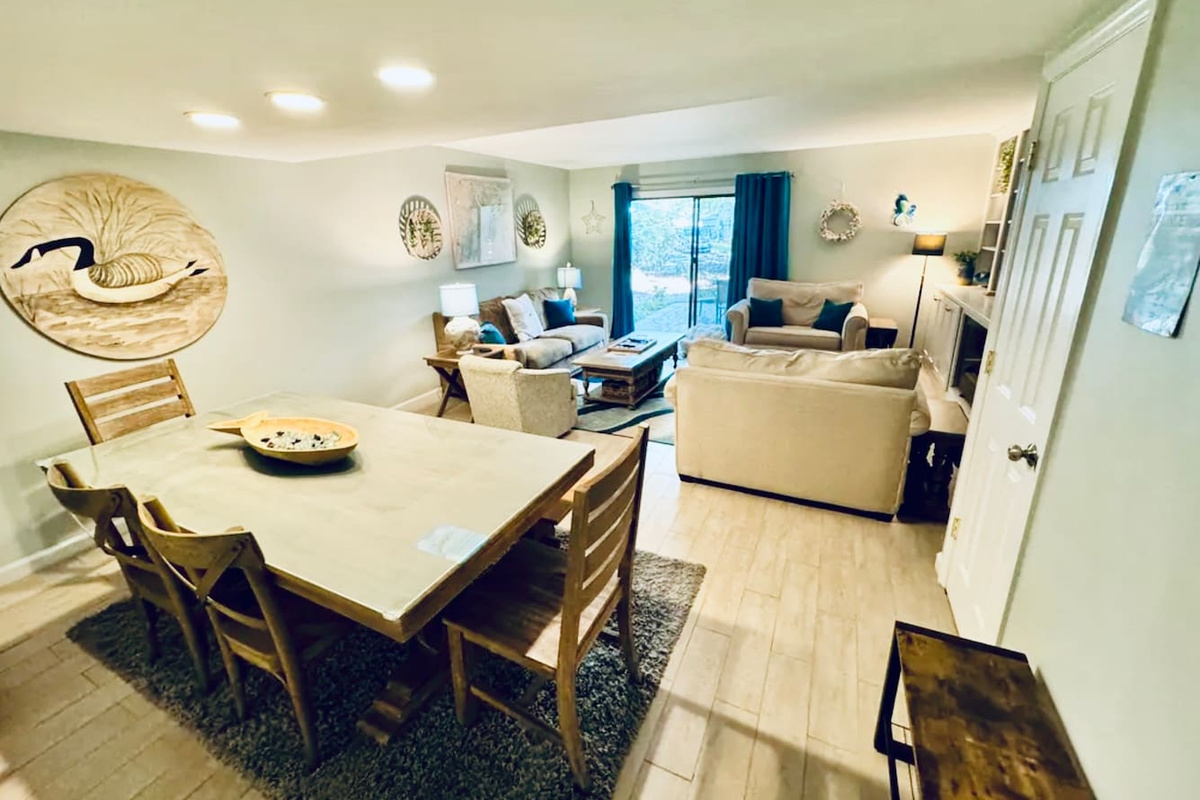 Dining table and living area