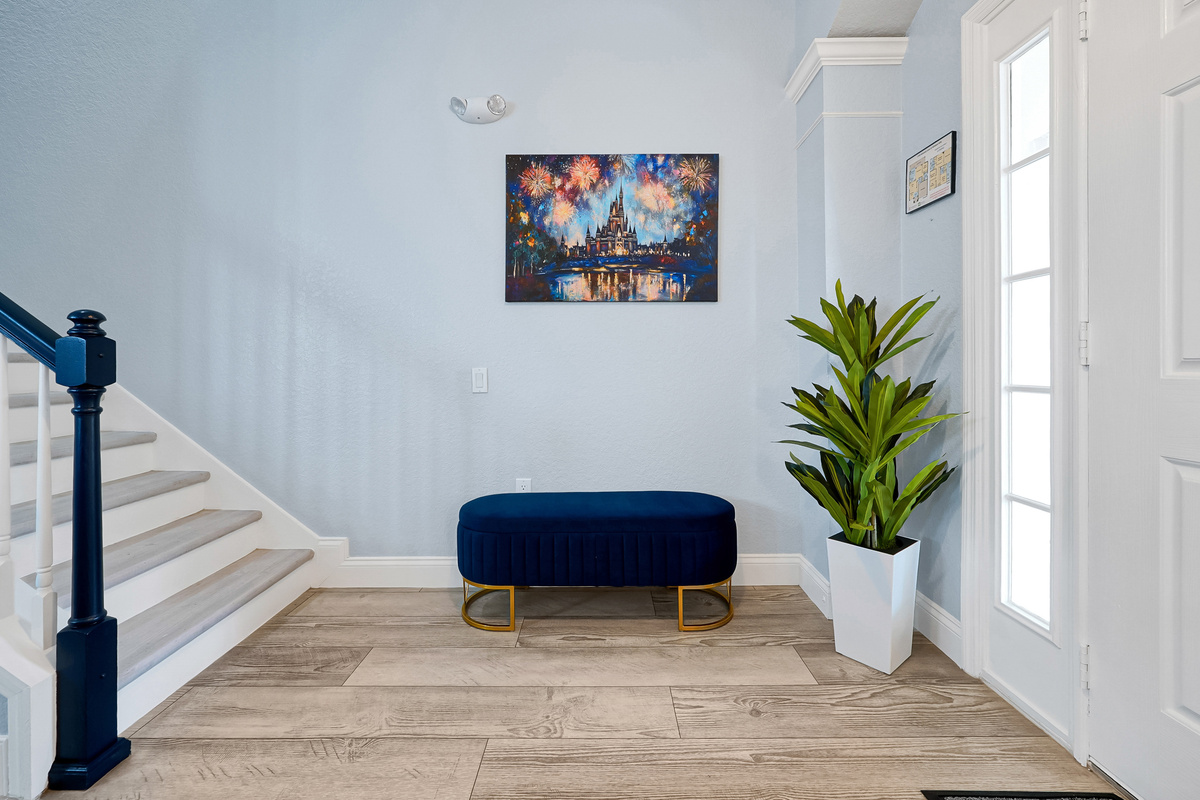 Entry foyer with staircase