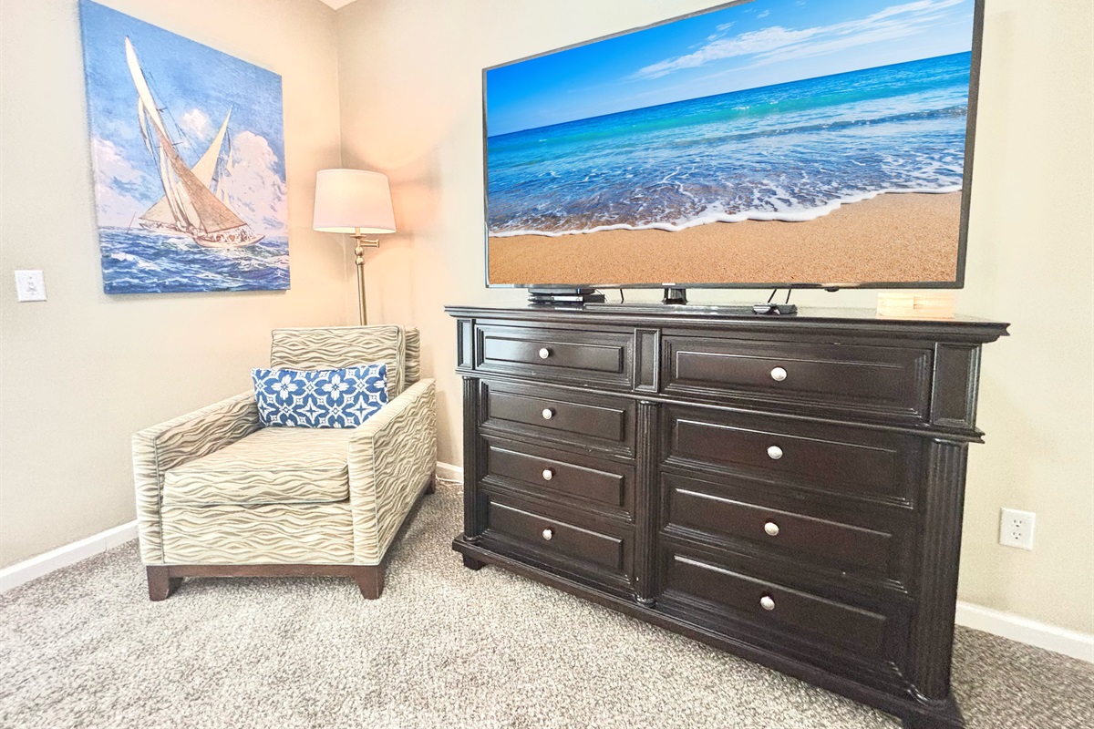 Thoughtfully decorated bedroom