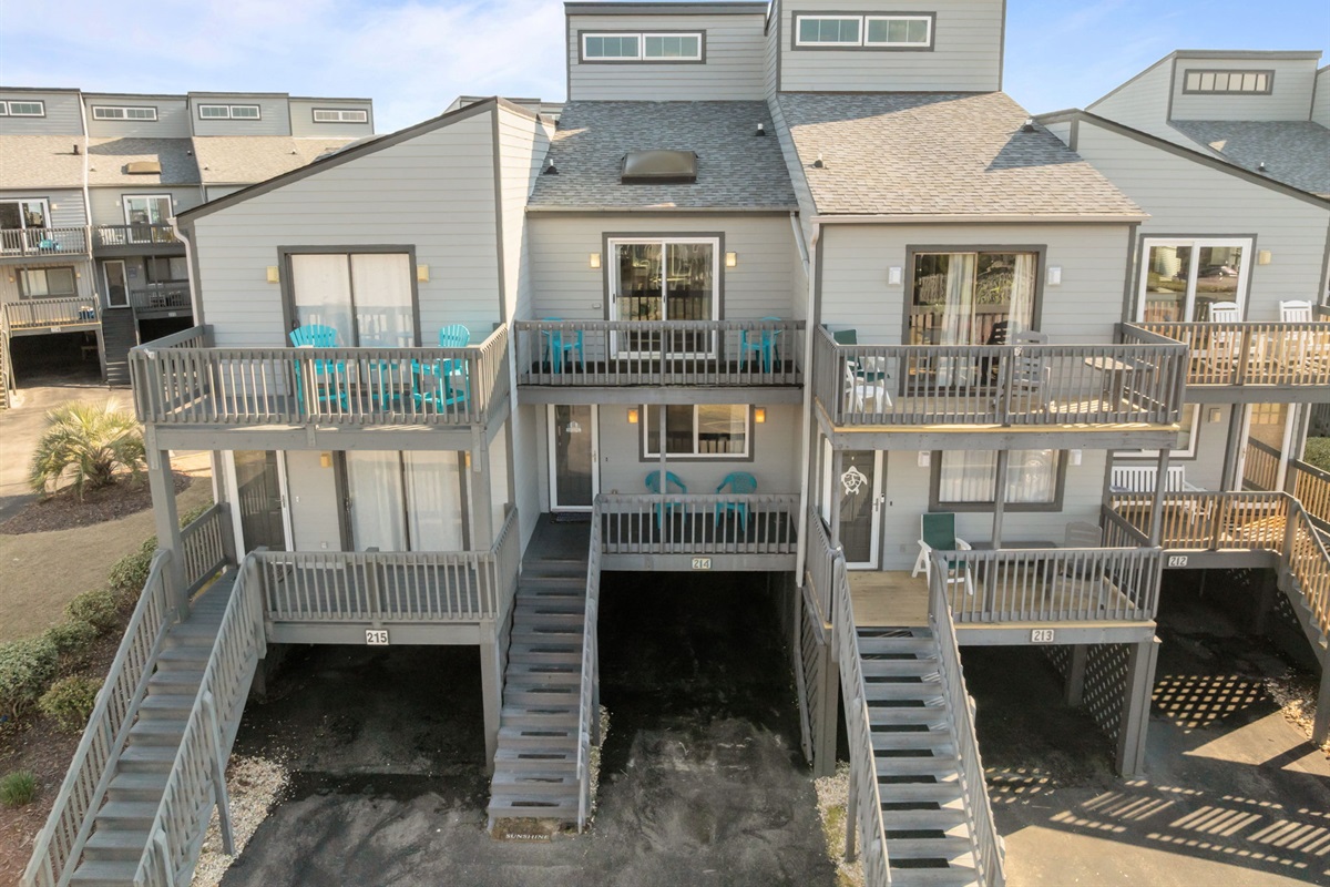 Shipwatch II community in North Topsail Beach features multi-level coastal townhomes with private balconies