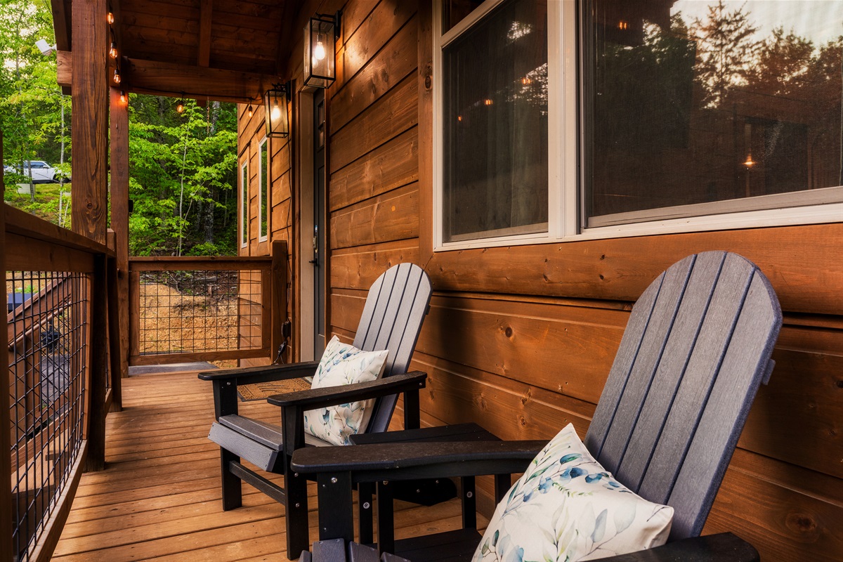 Front porch with seating