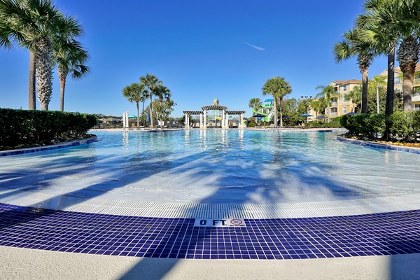 Zero entry lagoon pool