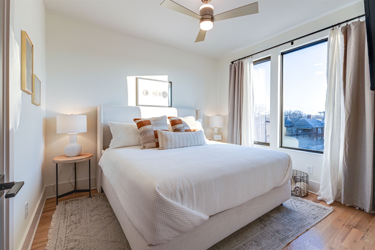 3rd Floor Bedroom with King Bed and Ensuite Bathroom