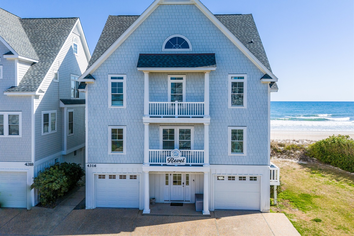 Welcome to "Revel at the Shore"—your grand oceanfront retreat.