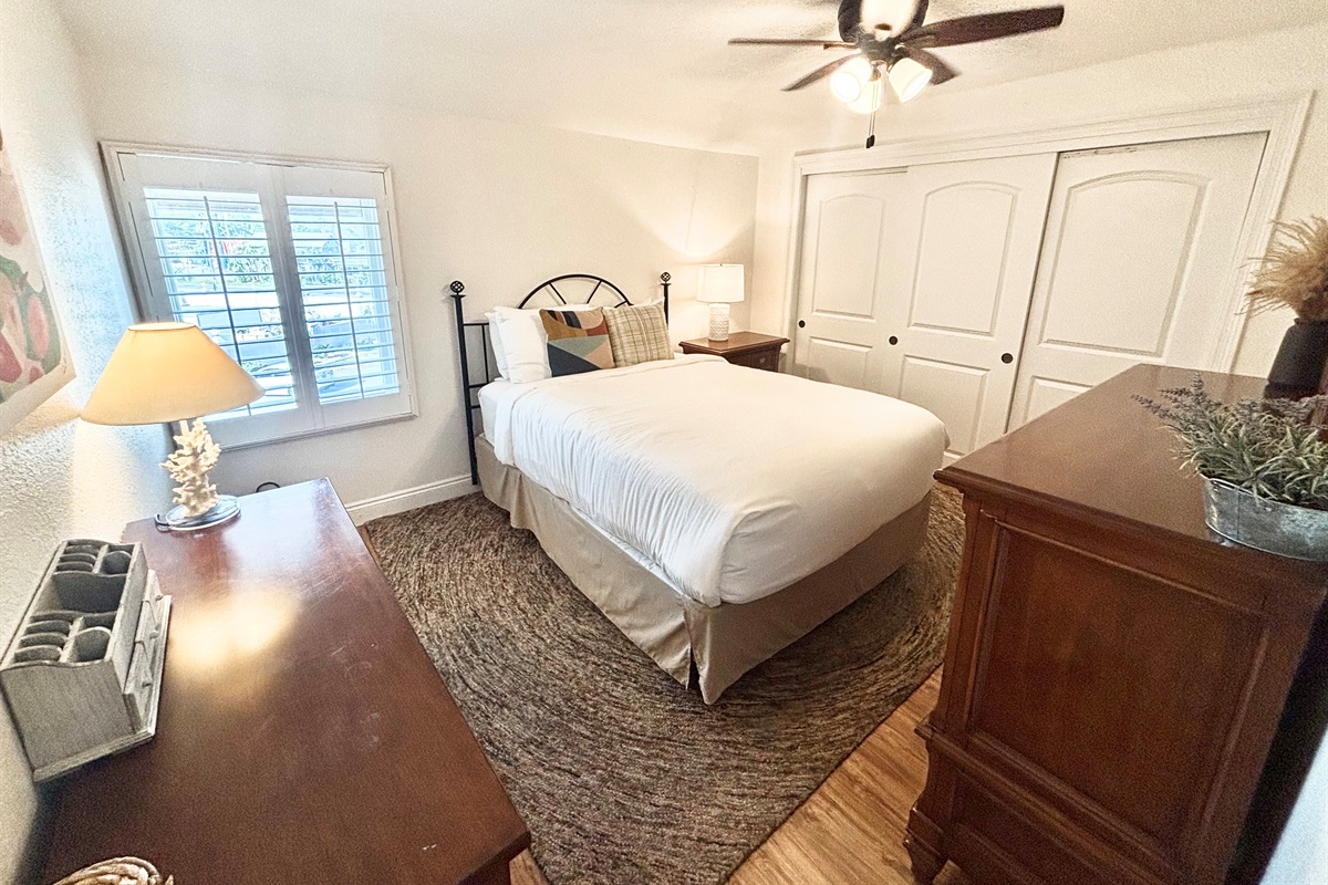 Bedroom #2 is upstairs and has a queen bed