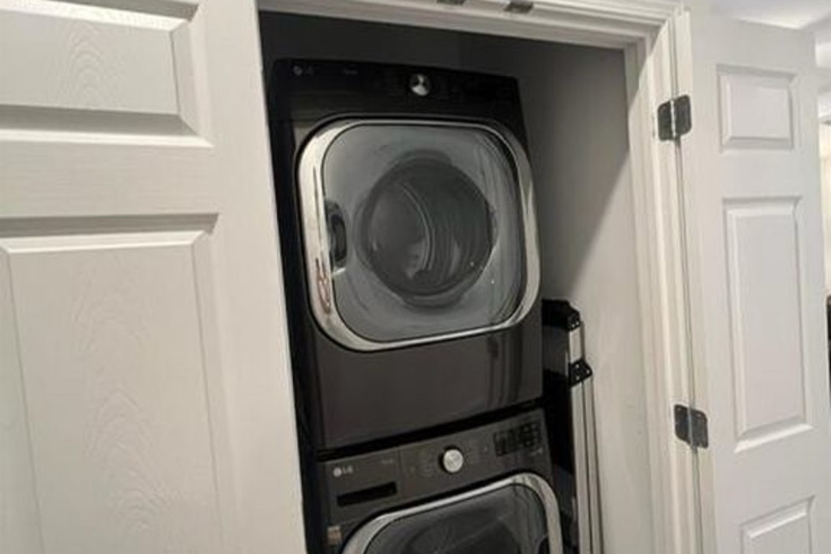 Stacked washer and dryer