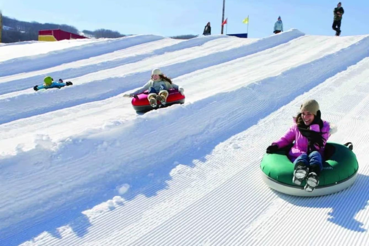 Kids and adults will love snow tubing! 