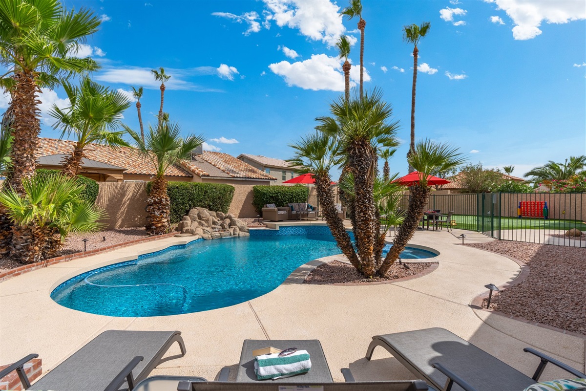 Lay around and watch your family and friends swim by, read a book or simply soak up the sun in one of our relaxing poolside loungers.