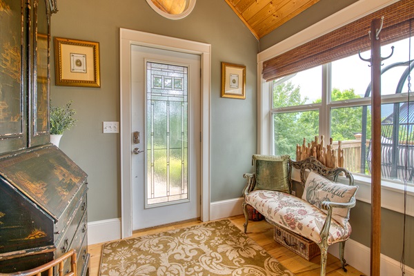 Foyer with Custom Furniture and Artwork