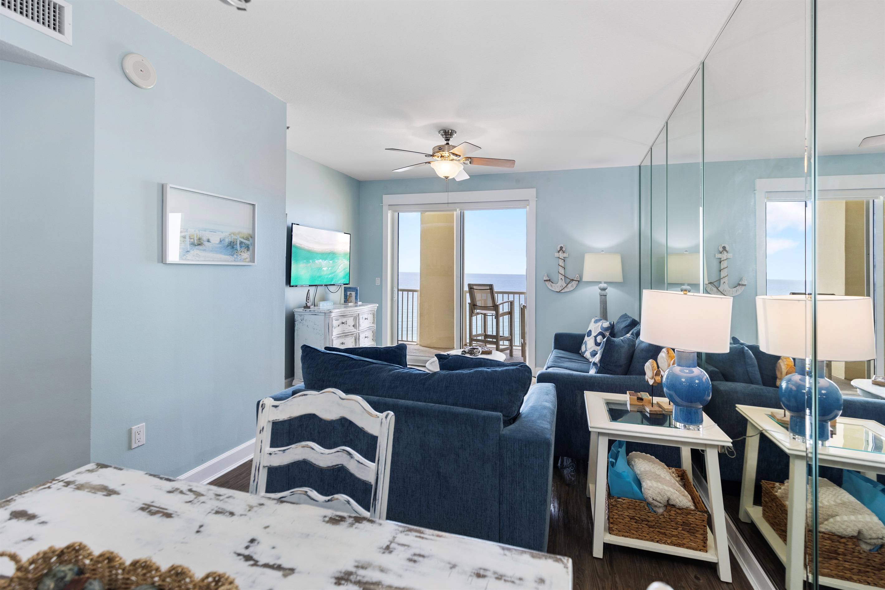 Gulf-Front Living Room