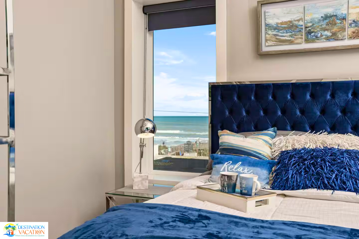 Wake refreshed with breathtaking coastal views beyond.