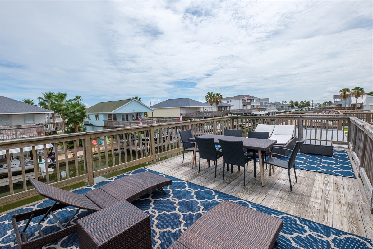 Tan or have your meals in this open space