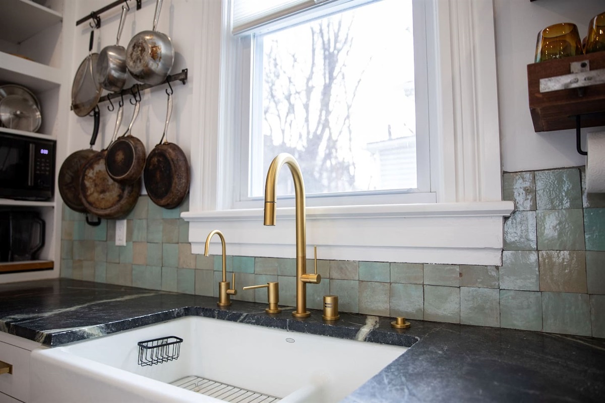 Kitchen Sink with window.