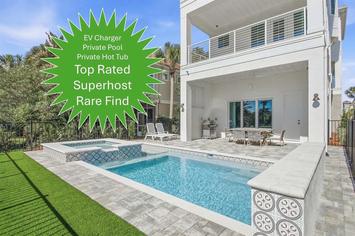 Kids cannonball while you set lunch on the shaded patio, then everyone rinses off for a grill-and-games night. When the sun drops, the spa becomes story time under the balcony—your easiest family vacation yet.