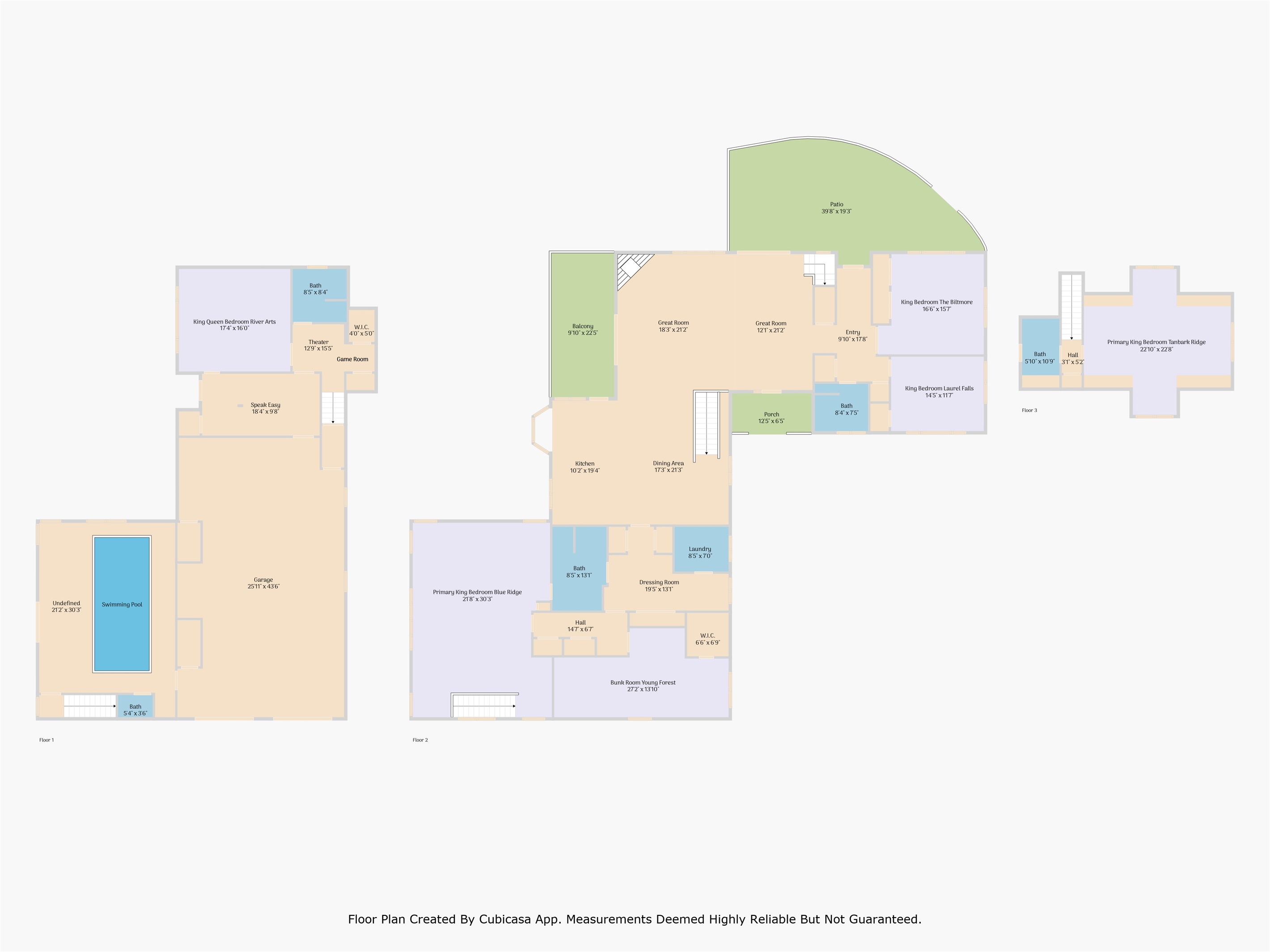 The floorplan - the 4 car garage is now the movie room and the large gameroom.