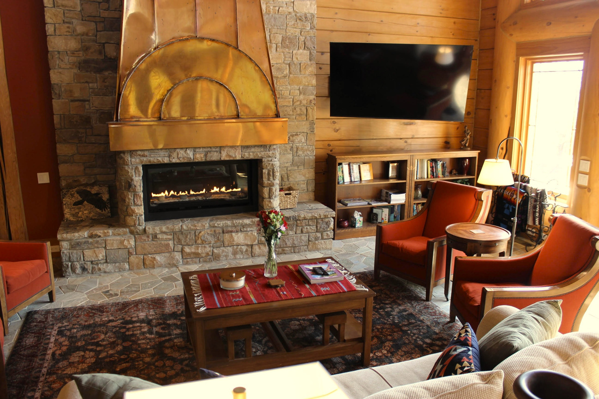 Enjoy the propane fireplace in the living room