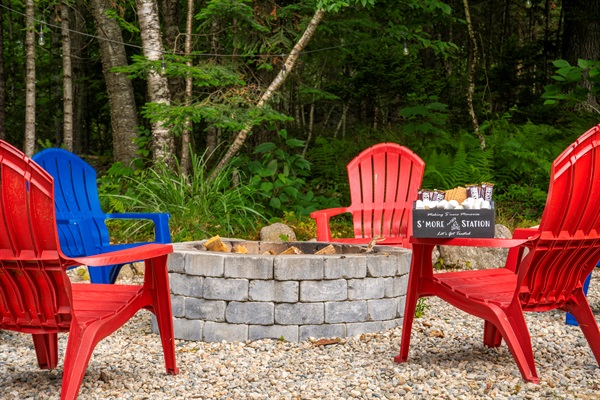 End the day with a cozy fire under the stars
