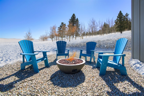 Watch the night starts while enjoying a cozy fire [Back Patio]