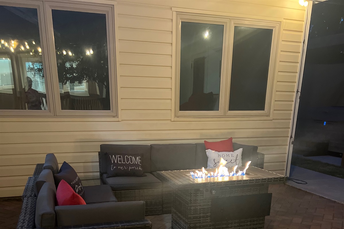 Outside Seating Area with Gas Firepit