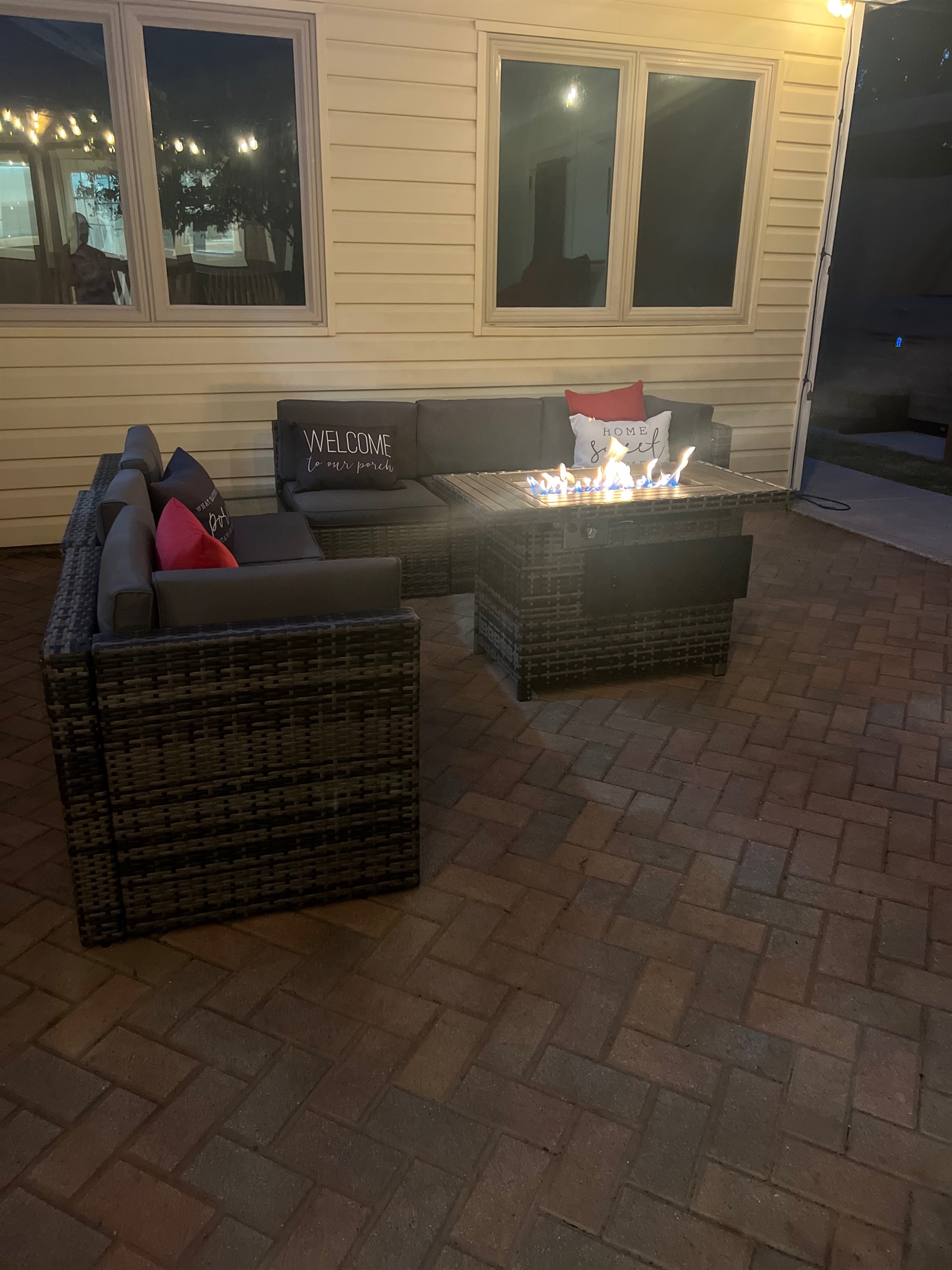 Outside Seating Area with Gas Firepit