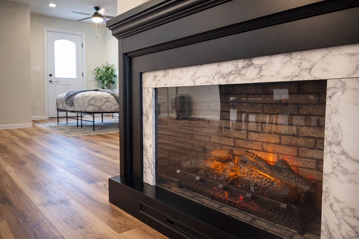 Electric fireplaces provides the convenience and ambiance of a cozy fire without the need for extra heat.